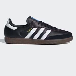 Adidas Samba OG Sneakers Black White Stripe Size 5.5 Womens